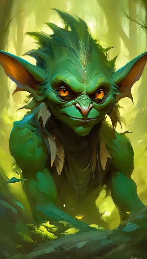 The Grinch is painted green、hairy pubic hair、beer belly、pear shaped、short nose humanoid，Has a cat-like face and a cynical personality,（Best quality at best），detailed back ground，Eastern Grinch，The Grinch，The art of fighting，with sword，Powerful power