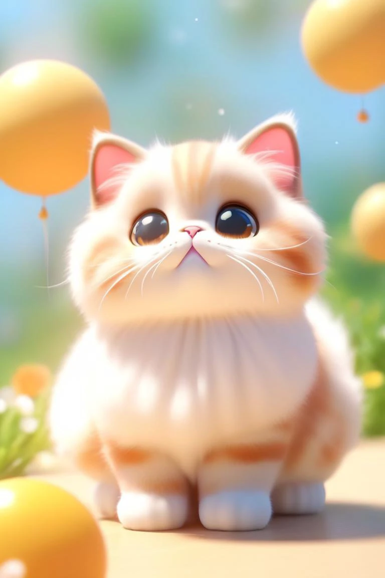 cinematic film still Cute puffy Cats, HD, 3d, <lora:PerfectEyesXL:1> <lora:wowifierXL:0.1> . shallow depth of field, vignette, highly detailed, high budget, bokeh, cinemascope, moody, epic, gorgeous, film grain, grainy