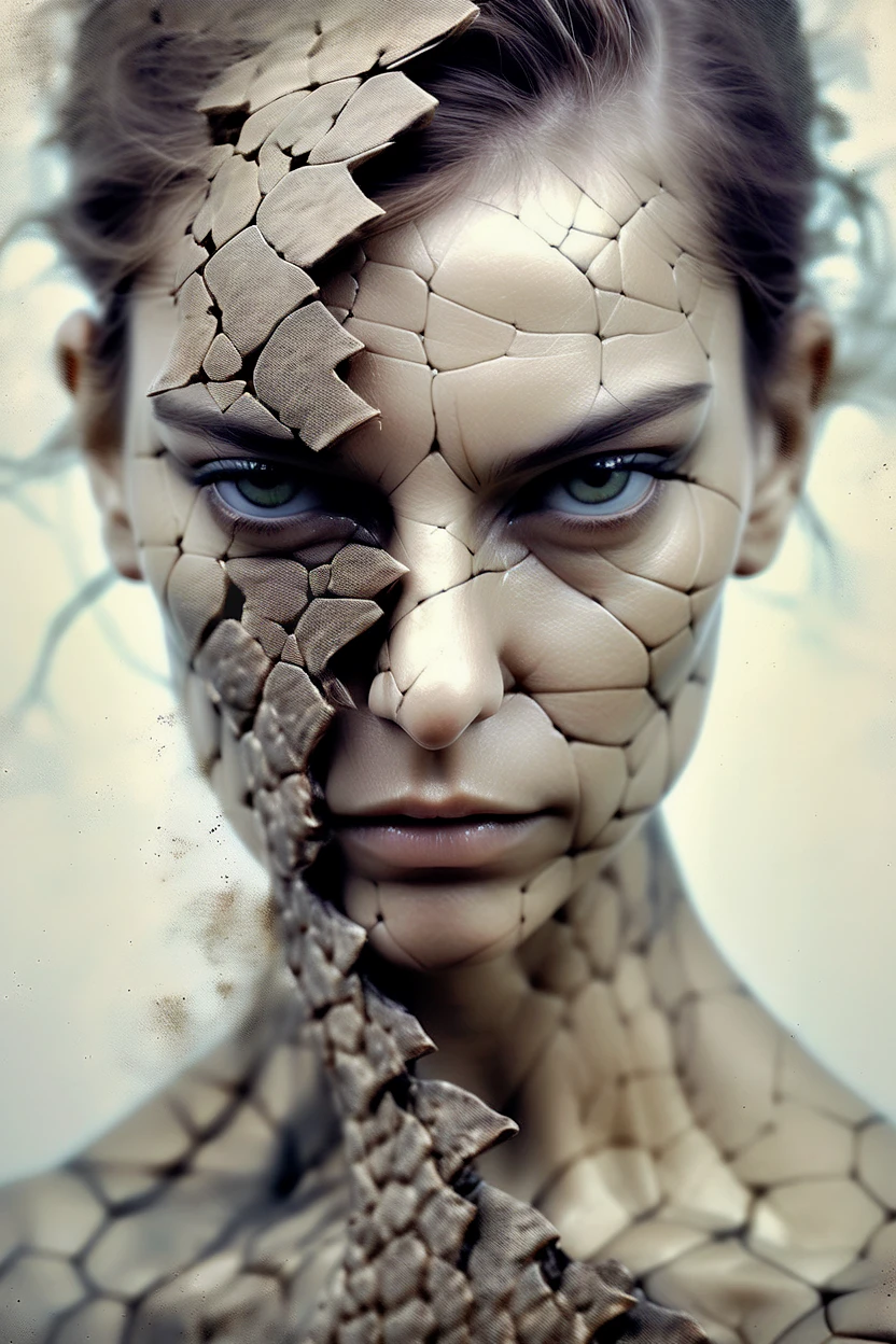 split image, woman with reptile skin, amazing depth, double exposure, intricately detailed, bokeh, perfect balanced, deep fine borders, artistic photorealism, smooth, great masterwork by head of prompt engineering,
art by Gabriele Viertel, Januz Miralles.