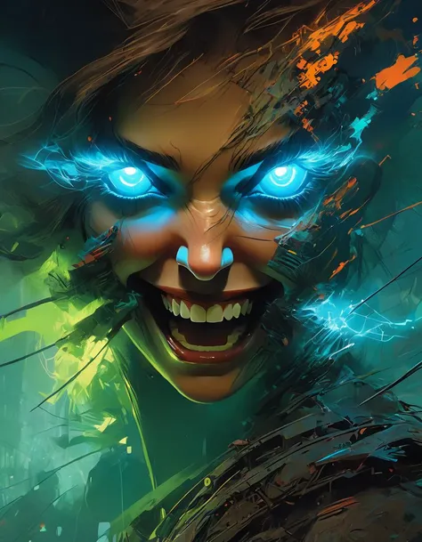Create a compelling close-up image of a face that encapsulates the essence of controlled anger and unwavering resolve. The subject's facial features should exhibit a controlled tension, with narrowed eyes radiating intensity. The clenched teeth and slightly raised chin should symbolize an individual ready to face any obstacle head-on. This image will serve as a visual catalyst in the motivation video, encouraging viewers to harness their own inner strength and confront adversity with determination,best quality, masterpiece, ultra high res, (photorealistic:1.4), RAW photo, large_filesize, full color, photographic portrait of beautiful Arachne, filigree, delicate, retrofuturism style, retrofuturism background, beautiful hair, by Charlie Bowater, kinkade. award winning, carne griffiths, professional ominous concept art, by artgerm and greg rutkowski, an intricate, elegant, highly detailed digital painting, concept art, smooth, sharp focus, Ivan Aivazovsky, in the style of simon stalenhag, wayne barlowe, and igor kieryluk cinematic, 4k, epic Steven Spielberg movie still, sharp focus, emitting diodes, smoke, artillery, sparks, racks, system unit, motherboard, by pascal blanche rutkowski repin artstation hyperrealism painting concept art of detailed character design matte painting, 4 k resolution blade runner, cinematic, 4k, epic Steven Spielberg movie still, sharp focus, emitting diodes, smoke, artillery, sparks, racks, system unit, motherboard, by pascal blanche rutkowski repin artstation hyperrealism painting concept art of detailed character design matte painting, 4 k resolution blade runner,