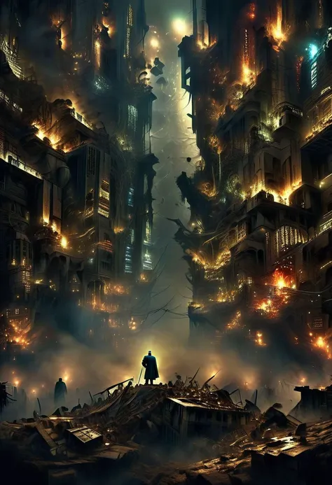 masterpiece,ASCII,8k.absurdes,intricate,maximum resolution, hyper detailed,
describe with an image a world where meritocracy is not rewarded, where the more people produce rubbish the more they are appreciated by people even more shitty than them,DonMn1ghtm4reXL