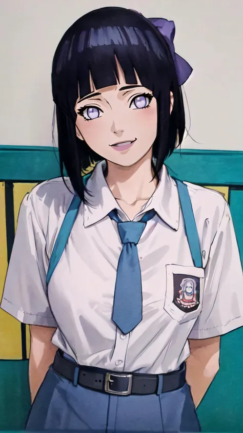 2d, masterpiece, best quality, anime, anime colors, vivid colors, highres,   intricate iris,
(looking at viewer, seductive smile, portrait),
lying on couch, ,
(large breasts:1.2, narrow waist, skin tight),
 bursting breasts, ( very short hair, hair bow ), floral print sundress,
 <lora:Hinata[Shippuden]:0.75> ,hinata\(shippuden\),