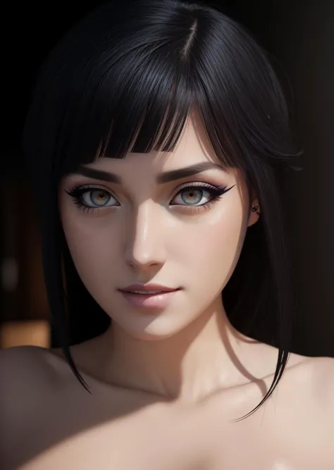 Lulu, (bending over:1.1), wearing black dress, intricate clothes, medium breasts, cleavage, thighhighs, big ass, narrow waist, soft skin, ultra realistic skin, black hair, bangs hairstyle, hair covers the eye, perfect face, (blush:1.15), smoky eyeliner, curl mascara, eye shadow, plump cheeks, plump lips, (smirking:1.1), looking at viewer, sunset, field of view, sharp focus, ultra realistic painting, realistic, masterpiece, professional artwork, photorealistic lights, hard lighting, ultra detail texture, ultra detail hair, ultra detail face, perfect eyes, trending on pixiv, hyperrealistic paiting, fantastic realism, an ambient occlusion, artgerm, <lora:LuluFFX-000006:0.6>, <lora:milfWeightEdit_v1:0.4>