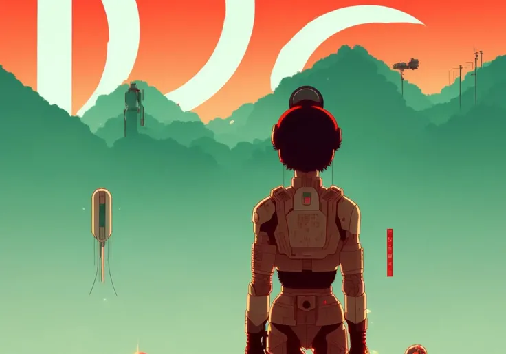 best quality, poster, red green blue eyes, (cyclps man:1.3) in another world, afffff666666