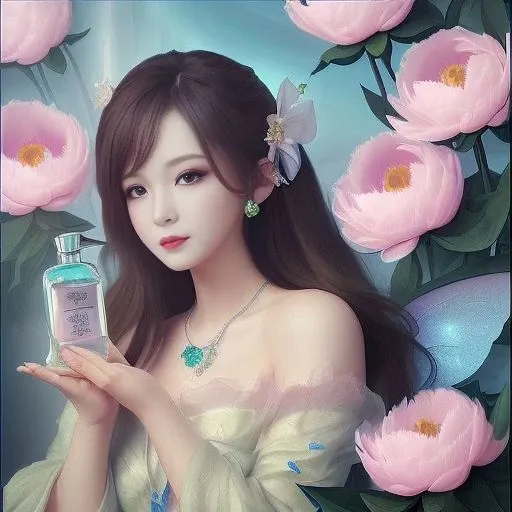 national beauty and heavenly fragrance -- peony,lovingly pathetic,a gentle and graceful young woman,fairy in the painting,<lora:VrY):1>,
