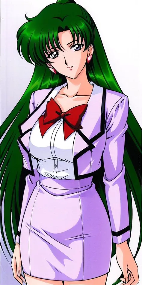 <lyco:SetsunaMeiouV3:0.7>, SetsunaMeiou, large_breasts, standing, solo, setsuna_purple_teacher_dress_suit,, masterpiece, best quality, detailed face, detailed eyes, highres,