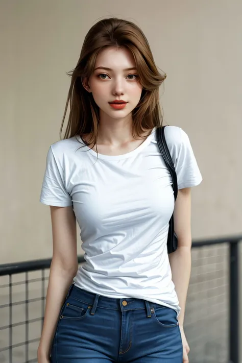 (long shot:1.4), <lora:AnastasiaCebulska_v1:.9> AnastasiaCebulska wearing a t-shirt and jeans