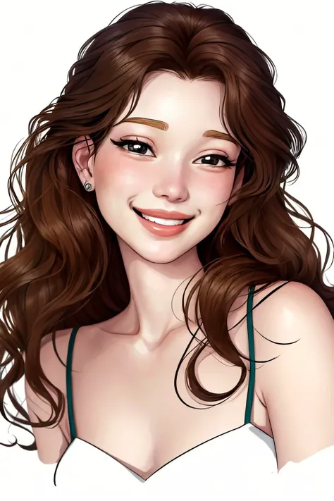 <lora:AnastasiaCebulska_v1:.9> AnastasiaCebulska coloring book line art, focus on eyes, close up on face, laughing, hair styled mermaid waves hair