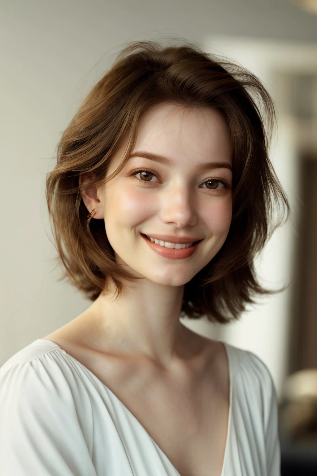 <lora:AnastasiaCebulska_v1:.9> AnastasiaCebulska, focus on eyes, close up on face, smiling, hair styled messy lob hair