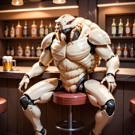 score_9, score_8_up, score_7_up,score_6_up, score_5_up, highly detailed, lighting and shadowing, high res, android, looking at the viewer, spread legs sitting on a stool in a bar, holding a beer, maggots,
<lora:Maggotsv2:0.8>