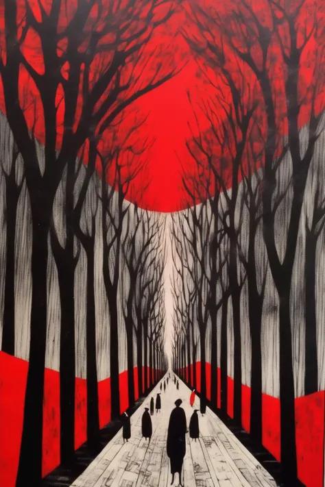 <lora:Stanley Donwood Style:1>Stanley Donwood Style - stanley donwood style 1980s japanese street