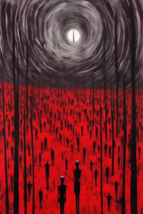 <lora:Stanley Donwood Style:1>Stanley Donwood Style - end of evangelion third impact stanley donwood