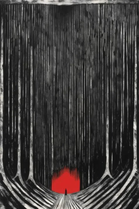 <lora:Stanley Donwood Style:1>Stanley Donwood Style - Stanley Donwood album cover for unreleased Radiohead album