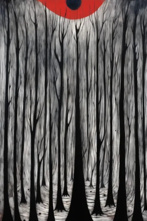 <lora:Stanley Donwood Style:1>Stanley Donwood Style - Many fearful eyes are staring at you
