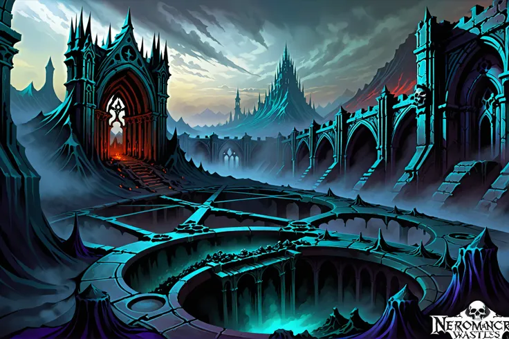 scenery, in a Necromancer's Wastes<lora:EnvyMoonriseXL01:1.25@0,0@0.5>