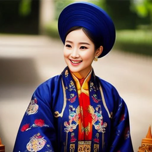 a photograph of a young Vietnamese girl, nhatbinh, mldt face , young, smiling, red wide-brimmed hat, stand in a flower forest, in front  of a huge ancient temple, beautiful woman, gorgeous  woman face, detailed gorgeous face, full body, confident pose, confident, female, model, woman, god rays, intricate, elegant, seductive, realistic, hyperrealistic, character design, concept art, highly detailed, illustration, ultra sharp, digital art, digital painting, highly detailed,  concert lighting, grainy, realistic, unreal engine, octane render, bokeh, vray, houdini render, quixel megascans, depth of field, arnold render, 8k uhd, raytracing, cgi, lumen reflections, cgsociety, ultra realistic, volumetric fog, overglaze, analog photo, polaroid, 100mm, film photography, dslr, cinema4d, studio quality.