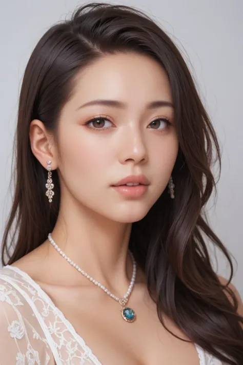 score_9, score_8_up, score_7_up,beautiful woman, 20 years old, japanese, Detailed Skin Textures and detailed skin pores ,(Detailed glans) and beautiful mouth and face, earrings, necklace,