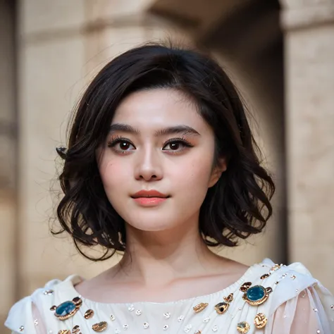 score_9, score_8_up, score_7_up, realistic, fanbingbing, 1girl,close up, fashion model, solo, realistic, black hair, looking at viewer, brown eyes, roman ruins, evening  <lora:fanbingbing_pxl:.9>