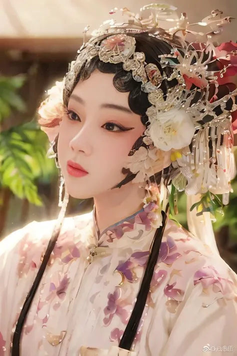 (RAW photo:1.2), (photorealistic:1.4),(masterpiece:1.3),(best quality:1.4),ultra high res,(detailed eyes),(detailed facial features),(detailed clothes features),HDR,8k resolution, solo focus, skin tight, (shiny skin),(slender girl),dreamlike, photorealistic,realistic, solo, photorealistic, best quality, ultra high res, short curly black hair, big black eyes, cheerful expression, small chest, camera,Focus on the face, balcony, read book, very happy, beautiful, masterpiece, best quality, extremely detailed face, perfect lighting, solo,1girl, transparent air, tyndall scatter, circular fan, best quality, ultra high res, photorealistic, ultra detailed, fluorescein, masterpiece, best quality, 
<lora:ChineseOperaCostumes_v10:1>