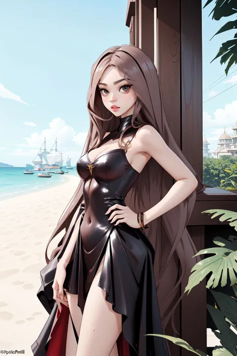 DV_Charisma_Vicious, 1girl, dressed, upper body, <lora:flat2:0.3>