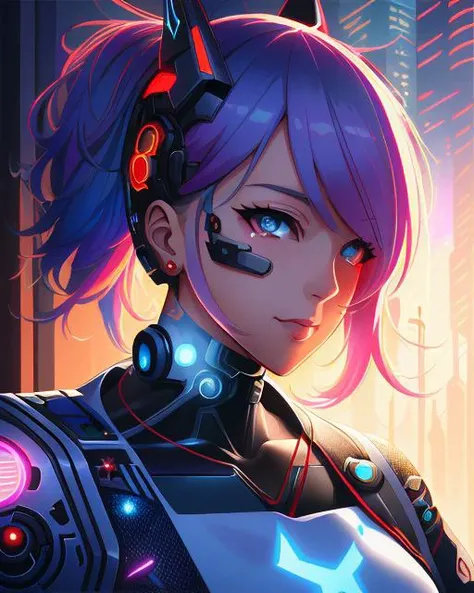 cyberpunk, honkai impact, masterpiece, cinematic light, stunningly attractive, realistic digital painting