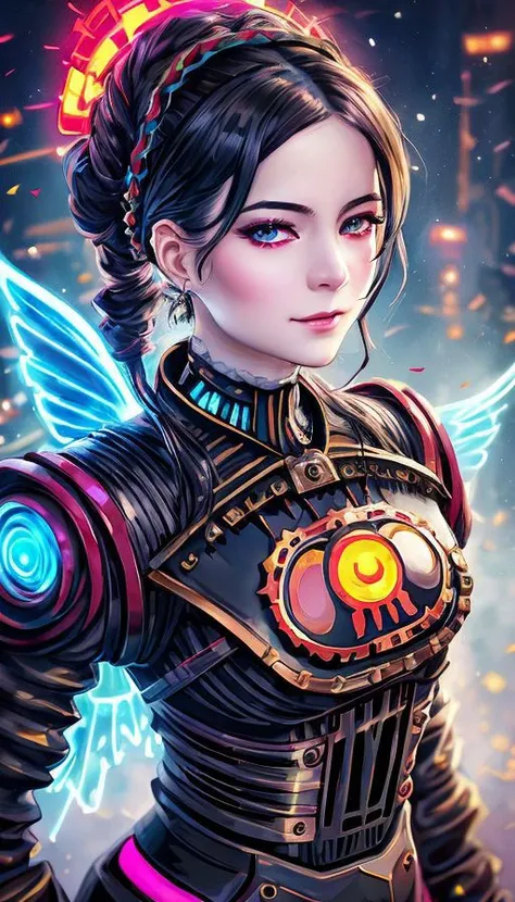 [[[VD-WD-F2-HD-Any.ckpt:0]]] (raiden shogun-5000),
[[[s�[��u(:0]]]  masterpiece, best quality, highest quality, cinematic lighting, (volumetric lighting),(ultra realistic:1.3), (photorealistic:1.2), extremely detailed CG unity 8k wallpaper, focused, 8k wallpaper, 4k wallpaper, extremely detailed, absurdres, (HDR:1.2), (high contrast), photograph, detailed and intricate, instagram, portrait, highly detailed, digital painting, artstation, concept art, smooth, illustration, cinematic lighting, vibrant, 4K HQ, sharp focus, (Ultra realistic [[photo]], detailed face:1.0), (detailed eyes:1.0), (realistic photo:1.1), detailed background,Perspective control,
[[[�b��N�[�:0]]] (Symmetrical eyes),(beautiful detailed eyes)),Ultra-fine facial detail,smooth face,(Smoky eye makeup), (long eyelashes), eyeliner, powder blusher,
[[[Y�hcϏ�:0]]] (Mechanical:1.2 ),(Raiden_Shogun \(genshin impact\)),(solo:1.5),(slim waist:1.2),(huge_breasts),The white skin,colored tips,skindentation,parted bangs,low-tied long hair,
[[[g
�řpri:0]]] (gold Exoskeleton mecha),Skinny Undercoat,Fashion accessories,hair ornament,(tears of blood),Rabbit ear hair hoop,
[[[R�O\Y�`:0]]] (fighting_stance:1.2),(cropped torso upper body:1.41),
[[[forip�:0]]] (cyberpunk City),Flames burning ice,ice crystal texture wings,Flying sparks,detailed ice,a lot of luminous ice crystals,ice and fire together,
[[[�zg/��h&lt;�:0]]] depth of field,incredibly_absurdres,(Beauty filter),(cosmetics),(drawn by Jackson Pollock:1.2),(anime),painted in the style of Rococo,(Dark Art),(Style-Psycho),