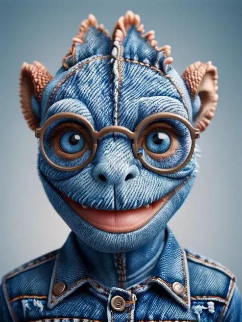 chameleon, anthropomorphic, <lora:ral-jeans:1> ral-jeans