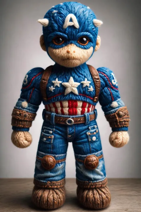 (captain america:1.4) made of zwuul wearing clothes made of ral-jeans, bald <lora:zwuul:0.9> <lora:ral-jeans:0.9>, (masterpiece:1.2), best quality, (masterpiece:1.2), best quality