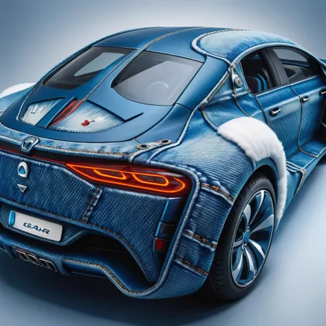 hyper detailed masterpiece, dynamic, awesome quality,ral-jeans, aeromobil 6.0 (concept), rear privacy glass, halogen headlights, widebody kit, ethereal crystal, patterned, satin sheen, fluffy cushioning,, <lora:ral-jeans:0.8> ral-jeans