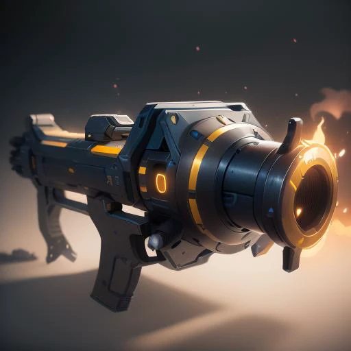 Sci-fi gun,Gatling machine gun,(masterpiece, top quality, best quality, official art, beautiful and aesthetic:1.2),(8k, best quality, masterpiece:1.2) <lora:Sci-fi gun-v1.1:0.5>