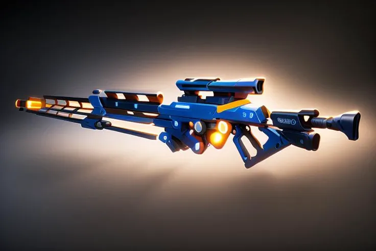 Sci-fi gun,1 Sniper rifle,(masterpiece, top quality, best quality, official art, beautiful and aesthetic:1.2),(8k, best quality, masterpiece:1.2) <lora:Sci-fi gun-v1.1:1>