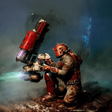 HDR photo of a man in a space suit with a flamethrower, medium shot, side view, wall of encrusting mass, lit from above, solo, masterpiece <hypernet:isaacFlame:1>scorn style-geisha-1500 . High dynamic range, vivid, rich details, clear shadows and highlights, realistic, intense, enhanced contrast, highly detailed