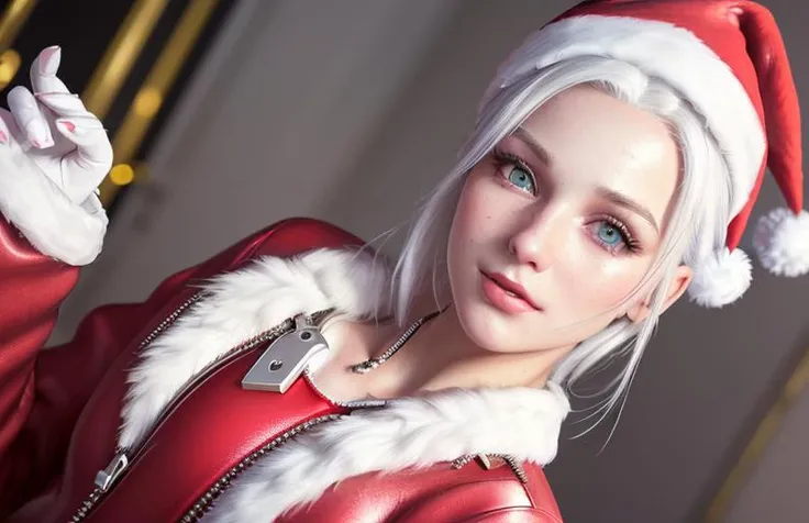 analog style, photo of a girl, (1woman), catears, ( white hair), ((pretty face: 1.7, perfect face:1.5)),
((huge breasts)), pink nipples, pale skin, shinny skin, yellow clothes, ((santa's clothes, christimas)), red, white, red cap, (tail:1.2), (paws:1.0), (unzipped:1.5), on city, (snowing),
8k, 3d, (best quality:1.5, hyperrealistic:1.5, photorealistic:1.4, madly detailed CG unity 8k wallpaper:1.5, masterpiece:1.3, madly detailed photo:1.2), (hyper-realistic lifelike texture:1.4, realistic eyes:1.2), (octane render, unreal engine 5)