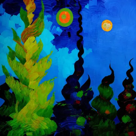 <lora:FG:1>,forest,moon,oil painting,Abstract painting