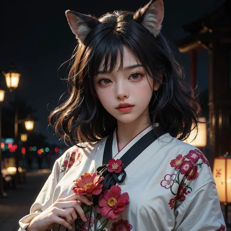1boy, solo, official art, unity 8k wallpaper, ultra detailed, beautiful and aesthetic, masterpiece, best quality, photorealistic, (abstract background) (zentangle, mandala, tangle, entangle background:0.7) Kitsune, fox mask, haori jacket, foxfire spell, fox familiar, transformation, depth of field, Fantastical Atmosphere, the most beautiful form of chaos, elegant, a brutalist designed, flower of death, ecstasy of flower