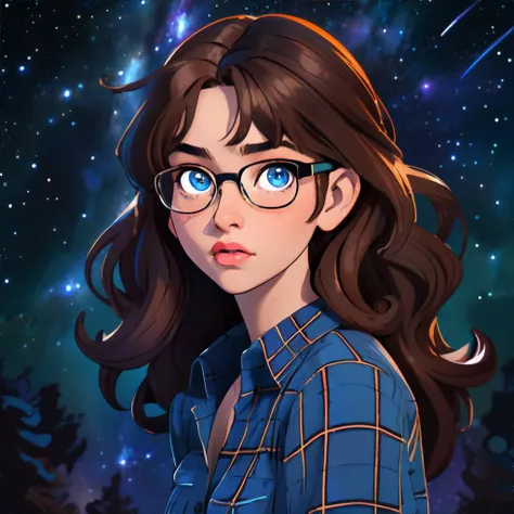 Create an image of a real nerd girl, like really really nerdy, the nerdiest the better,