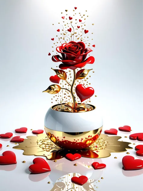 breathtaking , realistic, best quality, masterpiece, <lora:quiron_valentinesDay_v1_lora:0.87> ValentinesDayQuiron, autumn, box, flower, food, gradient background, heart, realistic, red flower, rose, tree, valentinesday, hearts theme,
valentines day style, love, colorfull, professional 3d model cosmic subatomic quantic perfect white sphere (marble:1.2), light shining striations, light shining grooves, over white background, dripping gold, puddle of gold, high quality, intricate design, ((dali)) immagination, extreme details, (hatching:1.4) light, extreme bump mapping, extreme tessalation,3d render, clean design, trending on artstation, winner . octane render, highly detailed, volumetric, dramatic lighting., lighting, shiny, . award-winning, professional, highly detailed