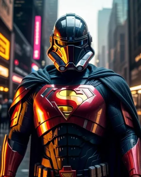 <lora:StormTrooperE10:0.6>, (superman:0.95) as stormtrooper, cyberpunk, sharp, extreme detailed, HD, HDR, 8K, masterpiece, best resolution, best quality