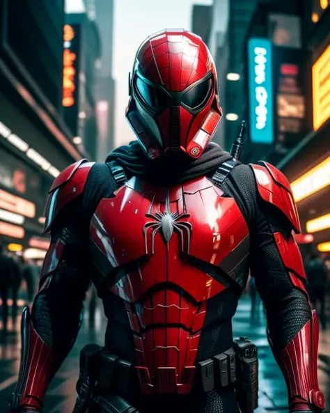 <lora:StormTrooperE10:0.75> (spiderman:0.85) as stormtrooper, cyberpunk, sharp, extreme detailed, HD, HDR, 8K, masterpiece, best resolution, best quality