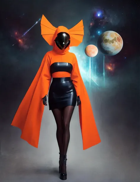 full body shot, 20 yo dido, (seamless one tone tangerine_pantyhose), black_shirt, black shoes, black_mini_skirt, curvy,
Journey to the center of the galaxy,
picture of space expansion,
futurism,
sci-fi art,
mesmerizing picture,
dark colors,
matte painting,
surrealism,
abstract art,
drawn in ink,
trends on Artstation,
in the style of Ash Thorpe,
Van Gogh,
Salvador Dali,
intricate details,
perspective effect,
dark lighting,
alien worlds,
sharp focus, hfashion <lora:hfashionv3:1>