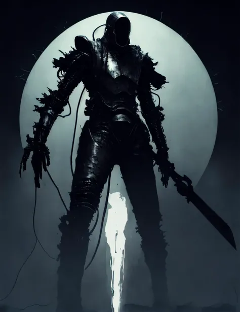 (humanoid with a white synthetic skin face full of cybernetic implants), (black leather futuristic cybernetic suit:1.8), (sword fighting pose, swinging long katana:1.7), (thick dark leather coat with neck cover:1.3), (cross tattoo only on forehead:1.3), 1guy, blue sky, cloud, collarbone (looking at viewer and smiling:1.2), (white reflective eyes:1.1), sky, solo, upper body, ((masterpiece)), (smirk512:1.3), (synth goth cyber armor with metal plates:1.3), (thick stretched neck guard made out of body pipes:1.2), <lora:epiNoiseoffset_v2:1>, (masterpiece), (best quality), (high resolution), hyper detailed, detailed_background, cables, dim light, vast, space age architecture, communism architecture, Bauhaus, (dimly lit pale eyes:1.4), (tattoos:1.8)
OrganicBiomArt, <lora:bodhor:0.4> <lora:Blame!:1>
((environment falling apart)), (catastrophic failure), (action shot:1.6), (dark photo:1.11), (hyper realistic:1,11), (high contrast:1.22), (detailed skin texture:1.33), (blush:0.6), (goosebumps:0.5), subsurface scattering,, intriguing, fascinating, captivating, innovative, unconventional, peculiar, mysterious, advanced, cutting-edge, unique, otherworldly, mind-bending, thought-provoking, surreal, enigmatic, awe-inspiring, futuristic, striking, bizarre, extraordinary, unconventional, intriguing, alluring, captivating, imaginative, impressive, complex, intricate, fascinating.