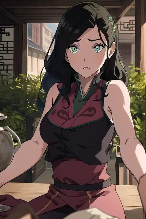 korraasami, <lyco:asami-lyco-nochekaiser:1>,
asami, long hair, (green eyes:1.5), (black hair:1.5),
BREAK hair ornament, dress, sleeveless, makeup, chinese clothes, lipstick,
BREAK looking at viewer,
BREAK outdoors,
BREAK <lyco:GoodHands-beta2:1>, (masterpiece:1.2), best quality, high resolution, unity 8k wallpaper, (illustration:0.8), (beautiful detailed eyes:1.6), extremely detailed face, perfect lighting, extremely detailed CG, (perfect hands, perfect anatomy),