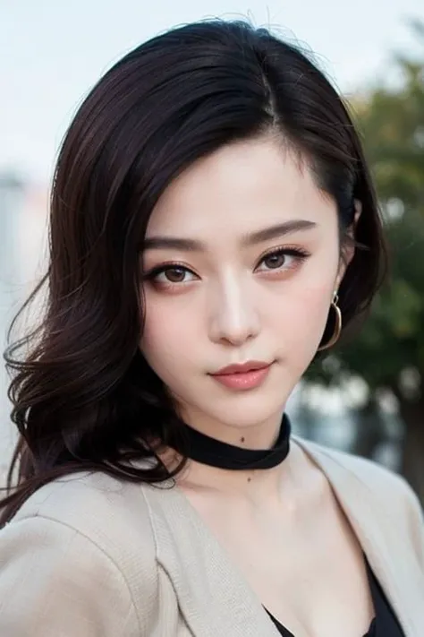 (masterpiece, best quality, beautiful quality, photorealistic, detailed lighting, extremely detailed skin, extremely detailed hair, shadows, 8k, a picture of a woman, black hair, upper body, 1girl, looking at viewer, fcPortrait:1.2), <lora:add_detail:1>, <lora:AAV-shoko:0.8>