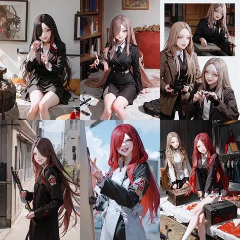 (otherworldly, otherworldly atmosphere, otherworldly appearance), highly insanely detailed, masterpiece, top quality, best quality, highres, 4k, 8k, RAW photo, (long_hair, long hair), collar, earrings, jewelry,
(random colors cloth, random colors hair, random long hair, dynamic hair, glowing hair),
long hair, eyelashes, eyeliner, makeup, hair over one eye,
(dynamic pose), (dynamic weather),
<lora:100_GraceVanDien-10:0.7>, GraceVanDien, 1girl, shiny skin,
pureerosface_v1, ulzzang-6500-v1.1,
(smiling at viewer), (fantasy world)