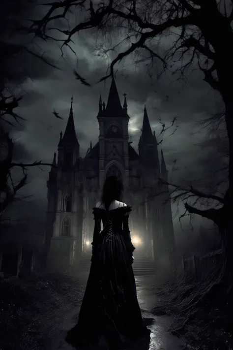 <lora:Dark Fantasy:1>Dark Fantasy - Atmospheric Night Gothic Cure To Broken Soul