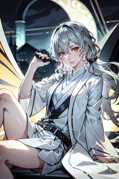 <lora:uuzan:1> <lora:zs_Izanamip4:0.6> izanamidef, white robe, grey hair, ultra detailed, masterpiece, best quality, aesthetic, detailed,
