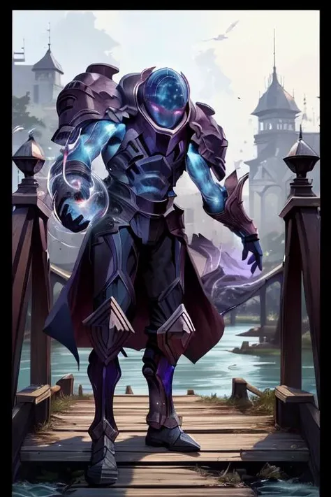 acwd, upper body, solo, (masterpiece, top quality, best quality, official art, beautiful and aesthetic:1.2), white background, ((masterpiece)), best quality, (8k, best quality, masterpiece:1.2), super detail, a bridge across the river, a fish on the bridge is catching fish,<lora:arc_warden:0.8>