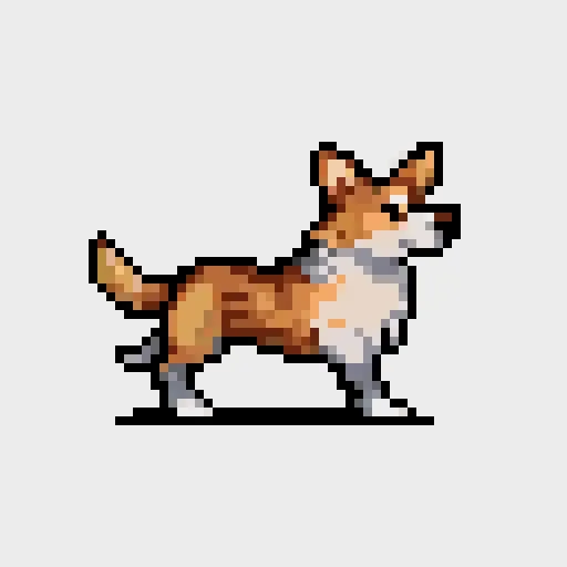 side view, a cute corgi, simple background, flat colors <lora:vscharacter64-v1:0.85>