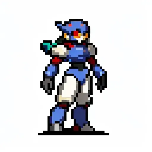 side view, a full body, megaman concept,robot,simple background, flat colors <lora:vscharacter64-v1:0.85>