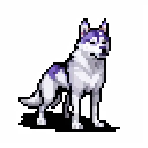 Siberian Husky, simple background, flat colors <lora:vscharacter64-v1:0.5>